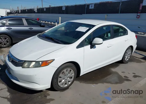 2012 Honda Civic Lx из США, поврежденный, VIN 19XFB2F53CE392003